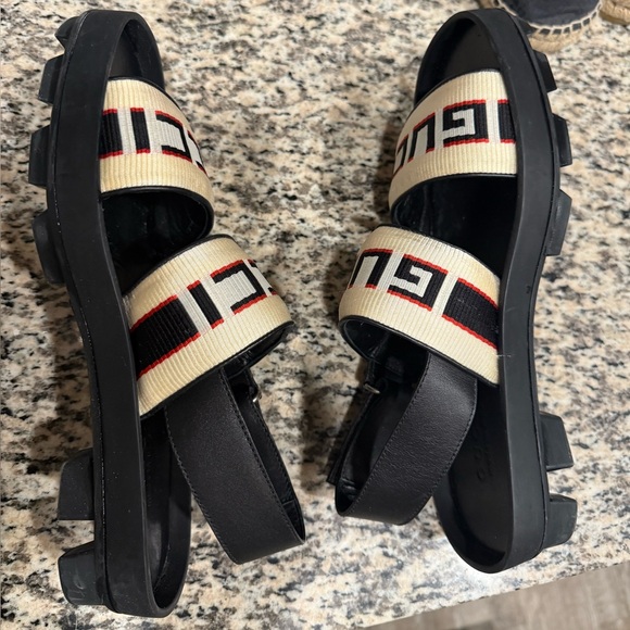 Gucci Jacquard Sandals Size 10 Women’s - Picture 2 of 4